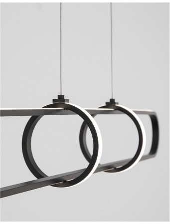 9113121 Lustra Nova Luce ARTE LED 31,2W 2142lm 3000K IP20 Aluminiu/Acril Matt Black [3]