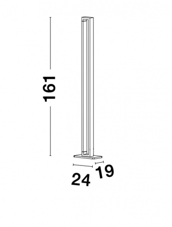 9117327 Lampadar Nova Luce LINE LED 27W 1820lm 3000K IP20 Aluminiu/Acril Sandy White NOVALUCE [5]