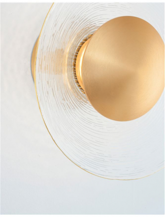 9118514 Aplica Nova Luce ESIL LED 4W 245lm 3000K IP20 Clear Glass Aluminiu Brass Gold [1]