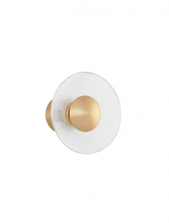 Moderne - 9118528 Aplica Nova Luce ESIL LED 8W 536lm 3000K Aluminium & Glass Gold Nedimabil IP20