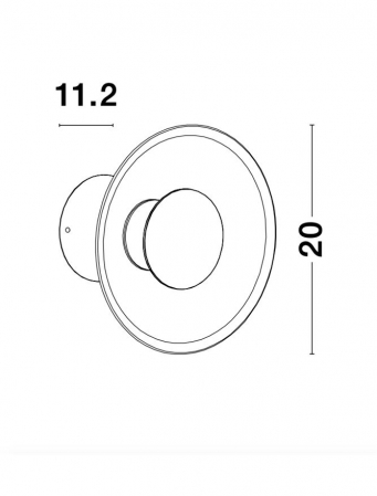 9118528 Aplica Nova Luce ESIL LED 8W 536lm 3000K Aluminium & Glass Gold Nedimabil IP20 [3]