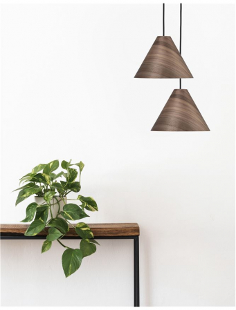 9125062 Pendul Nova Luce WERA E27 1x12W   Aluminium Dark Walnut  IP20 [1]