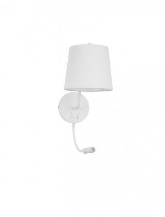 ILUMINAT INTERIOR - 9129329 Aplica Nova Luce SAGE LED 1x3W  3500K Aluminium & Fabric Shade White Nedimabil IP20