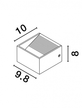 9136181 Aplica Nova Luce EPIC LED 6W 579lm 3000K Aluminium White Nedimabil IP20 [1]