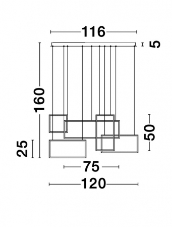 9142765 Suspensie Nova Luce CORNICE LED 80W 4860lm 3000K IP20 Aluminiu/Acril Sandy Black [7]