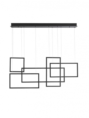 Moderne - 9142765 Suspensie Nova Luce CORNICE LED 80W 4860lm 3000K IP20 Aluminiu/Acril Sandy Black