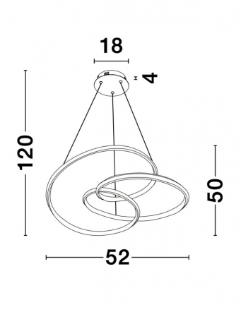 9147111 Suspensie Nova Luce MENTON LED 43W 3013lm 3000K IP20 Aluminiu & Acril Sandy White NOVALUCE [7]