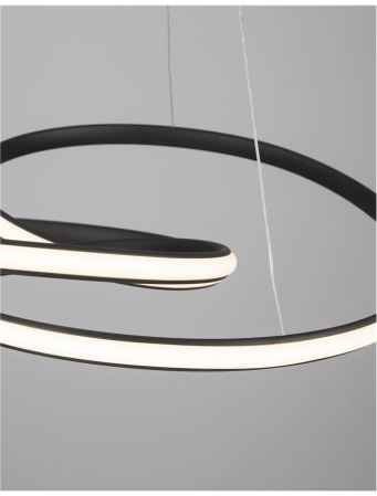 9147112 Lustra Nova Luce MENTON LED 43W 3013lm 3000K Aluminium & Acrylic Sandy Black Dimabil Triac IP20 [3]