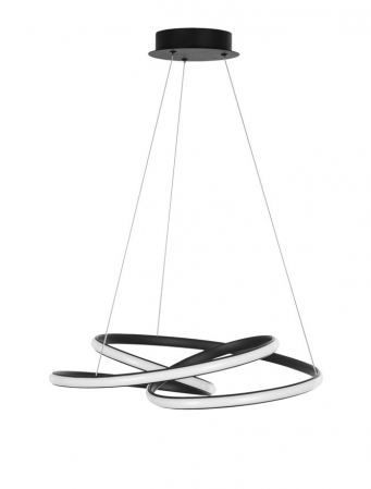 Moderne - 9147112 Lustra Nova Luce MENTON LED 43W 3013lm 3000K Aluminium & Acrylic Sandy Black Dimabil Triac IP20
