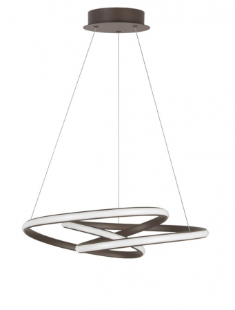 Moderne - 9147113 Lustra Nova Luce MENTON LED 43W 3013lm 3000K Aluminium & Acrylic Sandy Coffee Dimabil Triac IP20