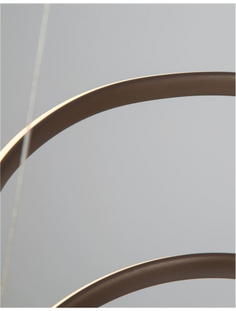 9147113 Lustra Nova Luce MENTON LED 43W 3013lm 3000K Aluminium & Acrylic Sandy Coffee Dimabil Triac IP20 [7]