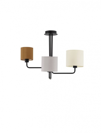 ILUMINAT - 9151403 Lustra Nova Luce BITONTO E14 3x5W   Metal & Fabric Shade Sandy Black  IP20