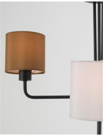 9151403 Lustra Nova Luce BITONTO E14 3x5W   Metal & Fabric Shade Sandy Black  IP20 [4]