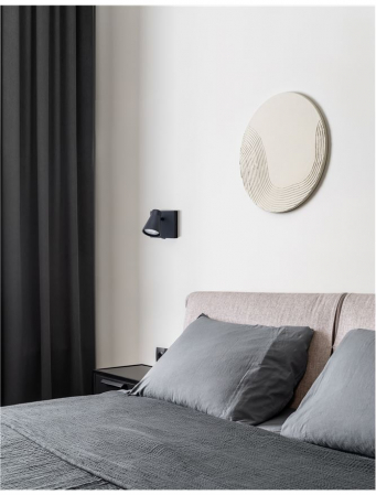 9155712 Aplica Nova Luce DUBLIN GU10 1x10W   Metal Sandy Black  IP20 [1]