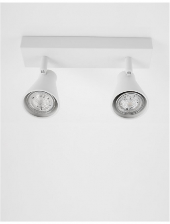 9155811 Plafoniera Nova Luce DUBLIN GU10 2x10W   Metal Sandy White  IP20 [1]