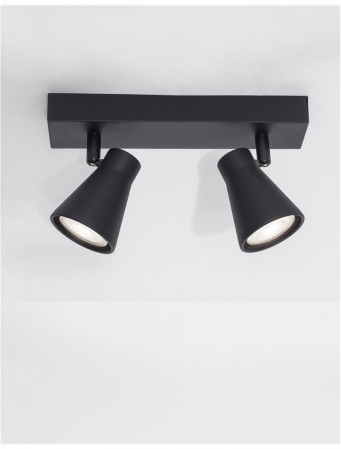 9155812 Plafoniera Nova Luce DUBLIN GU10 2x10W   Metal Sandy Black  IP20 [3]