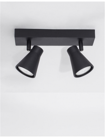 9155812 Plafoniera Nova Luce DUBLIN GU10 2x10W   Metal Sandy Black  IP20 [2]