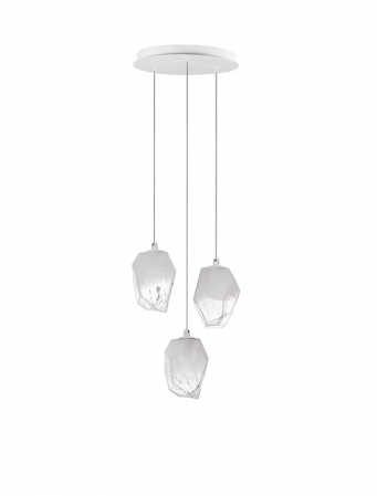 9160233 Lustra Nova Luce ICE G9 3x5W   Metal & Glass Gradient white  IP20