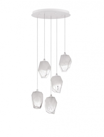 9160235 Lustra Nova Luce ICE G9 5x5W   Metal & Glass Gradient white  IP20
