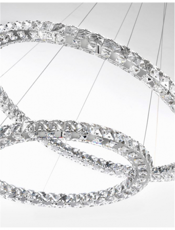 9172518 Suspensie Nova Luce QUENTIN LED 60W 3600lm 3500K IP20 Aluminiu K9 Cristal Chrome NOVALUCE [3]