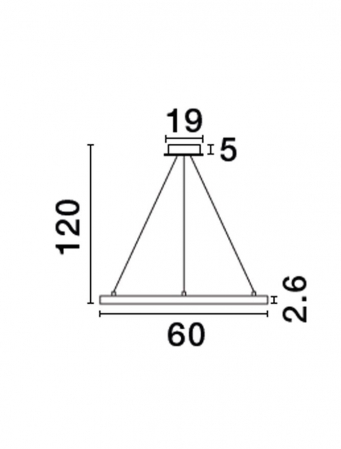 9172863 Lustra Nova Luce EMPATIA LED 35W 932lm 3000K Aluminium & Acrylic Brass Gold Dimabil Triac IP20 [1]