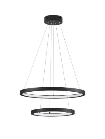 9172864 Lustra Nova Luce EMPATIA LED 60W 1755lm 3000K Aluminium & Acrylic Sandy Black Dimabil Triac IP20