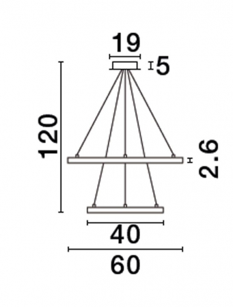 9172865 Lustra Nova Luce EMPATIA LED 60W 1755lm 3000K Aluminium & Acrylic Sandy White Dimabil Triac IP20 [1]
