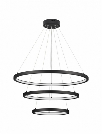 Lustre - 9172867 Lustra Nova Luce EMPATIA LED 108W 2245lm 3000K Aluminium & Acrylic Sandy Black Dimabil Triac IP20