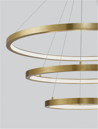 9172869 Lustra Nova Luce EMPATIA LED 108W 2245lm 3000K Aluminium & Acrylic Brass Gold Dimabil Triac IP20 [3]