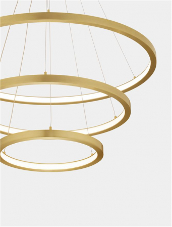 9172869 Lustra Nova Luce EMPATIA LED 108W 2245lm 3000K Aluminium & Acrylic Brass Gold Dimabil Triac IP20 [2]