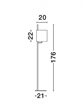 9180521 Lampadar Nova Luce YAMA E27 1x12W   Aluminium & Fabric Shade White  IP20 [6]