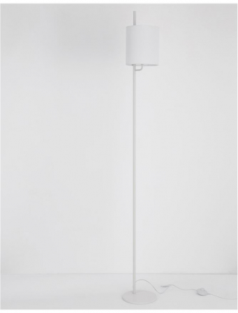 9180521 Lampadar Nova Luce YAMA E27 1x12W   Aluminium & Fabric Shade White  IP20 [2]