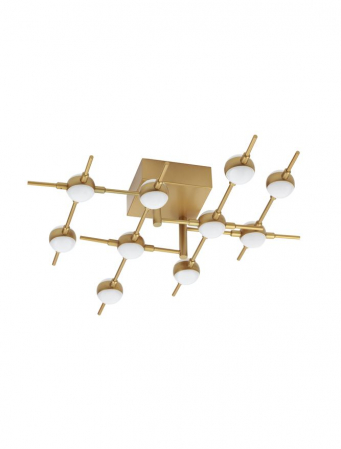 ILUMINAT INTERIOR - 9180610 Plafoniera Nova Luce ATOMO LED 25W 1644lm 3000K Metal & Acrylic Gold Dimabil Triac IP20