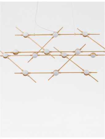 9180614 Lustra Nova Luce ATOMO LED 39W 2096lm 3000K Metal & Acrylic  Gold  Dimabil Triac IP20 [4]