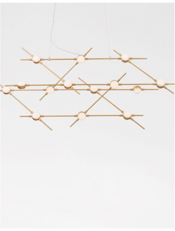 9180614 Lustra Nova Luce ATOMO LED 39W 2096lm 3000K Metal & Acrylic  Gold  Dimabil Triac IP20 [3]