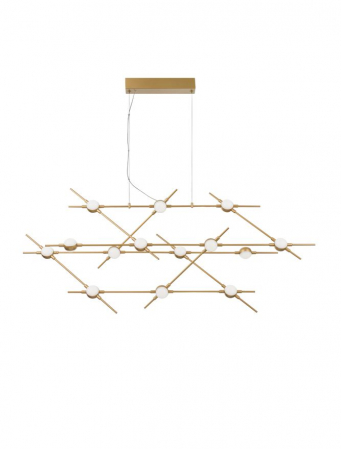 9180614 Lustra Nova Luce ATOMO LED 39W 2096lm 3000K Metal & Acrylic  Gold  Dimabil Triac IP20