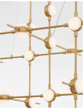 9180630 Candelabru Nova Luce ATOMO LED 84W 3805lm 3000K Metal & Acrylic  Black & Gold Dimabil Triac IP20 [5]