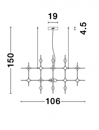 9180630 Candelabru Nova Luce ATOMO LED 84W 3805lm 3000K Metal & Acrylic  Black & Gold Dimabil Triac IP20 [7]