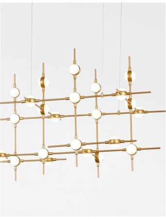 9180630 Candelabru Nova Luce ATOMO LED 84W 3805lm 3000K Metal & Acrylic  Black & Gold Dimabil Triac IP20 [2]