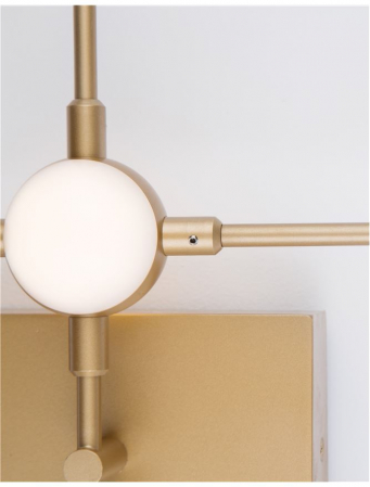 9180673 Aplica Nova Luce ATOMO LED 9W 605lm 3000K Metal & Acrylic  Gold  Nedimabil IP20 [5]