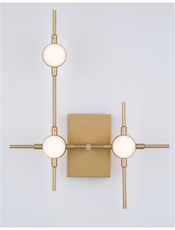 9180673 Aplica Nova Luce ATOMO LED 9W 605lm 3000K Metal & Acrylic  Gold  Nedimabil IP20 [2]