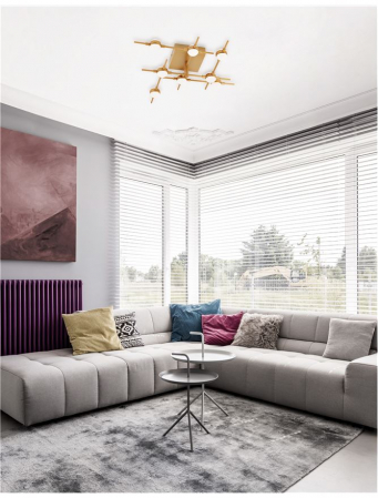 9180678 Plafoniera Nova Luce ATOMO LED 24W 1567lm 3000K Metal & Acrylic  Gold  Nedimabil IP20 [1]