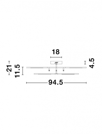 9180713 Plafoniera Nova Luce RACCIO LED 48W 3360lm 3000K IP20 Metal & Acrylic Gold [4]