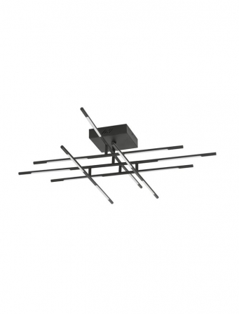 9180714 Plafoniera Nova Luce RACCIO LED 48W 3360lm 3000K IP20 Metal & Acrylic Black NOVALUCE