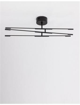 9180761 Plafoniera Nova Luce RACCIO LED 30W 2100lm 3000K IP20 Metal & Acrylic Black NOVALUCE [1]