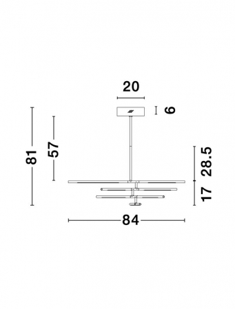 9180781 Plafoniera Nova Luce RACCIO LED 40W 2800lm 3000K IP20 Metal & Acrylic Gold NOVALUCE [5]