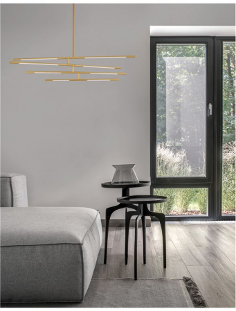 9180781 Plafoniera Nova Luce RACCIO LED 40W 2800lm 3000K IP20 Metal & Acrylic Gold NOVALUCE [1]