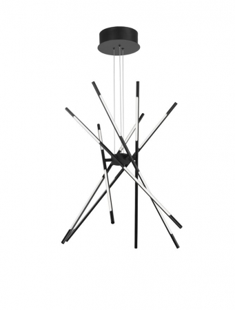 Lustre - 9180783 Suspensie Nova Luce RACCIO LED 56W 4200lm 3000K IP20 Metal & Acrylic Black NOVALUCE
