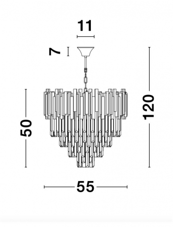 9181200 Candelabru Nova Luce GRANE E14 8x5W lm  IP20 Metal Crystal Gold [4]
