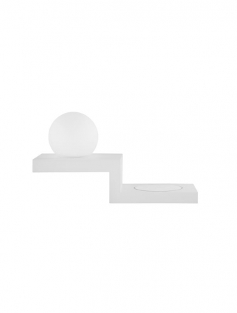 Moderne - 9183311 Aplica Nova Luce ROOM LED 6W 360lm 3000K Aluminium & Opal Glass White Nedimabil IP20